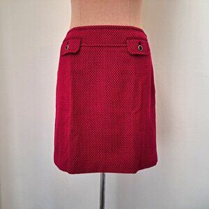 LOFT Ann Taylor Women's Mini Skirt Flap/Buttons Pink/Black Size 6